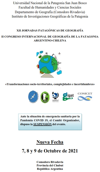 Suspensión XII JORNADAS PATAGÓNICAS DE GEOGRAFÍA 001